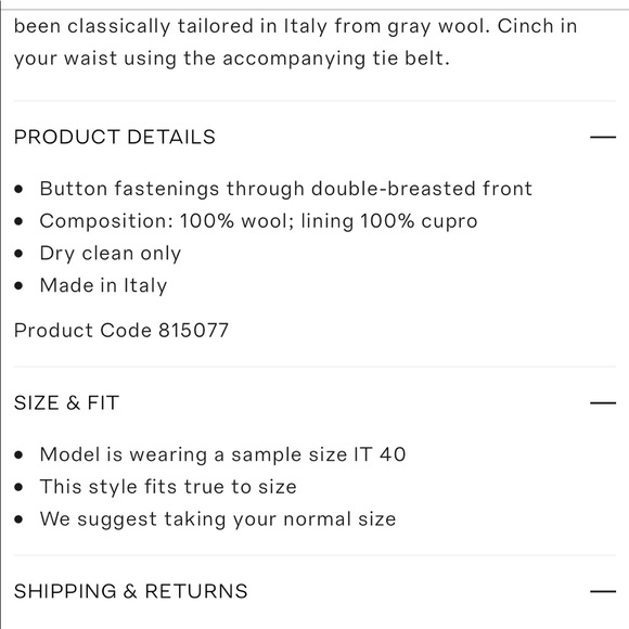 Giuliva heritage Christie wool trench coat it38 0 - Picture 7 of 8